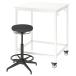 [IKEA/ Ikea / почтовый заказ ]TROTTEN/LIDKULLENto Lotte n/lidok Len стол &sito/ подставка поддержка, белый / темно-серый...[3](39494538)