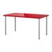 IKEA/ Ikea LINNMON/ADILS стол, высокий блеск красный, серебряный цвет 