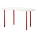 IKEA/ Ikea HISSMON/ADILS стол, кешью type белый, красный 