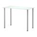 IKEA/ Ikea GLASHOLM/ADILS стол, стекло белый, серебряный цвет 