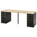[IKEA/ Ikea / почтовый заказ ]LAGKAPTEN ковер капсулпа тонн / ALEXareks стол, белый stain дуб / черный Brown, 200x60 cm[4](79417656)