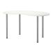 IKEA/ Ikea HISSMON/ADILS стол, кешью type белый, серебряный цвет 