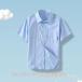 школьная рубашка женщина форма рубашка круг воротник / постоянный цвет Welina( АО ) короткий рукав / длинный рукав соответствует ученик старшей школы студент для красивый . посещение школы блуза оттенок голубого 
