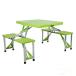  складной кемпинг стол комплект табурет 4 пункт aluminium супер-легкий Welina перевозка простой уличный / пикник . компактный место хранения зеленый 