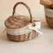  пикник корзина плетеная корзинка крышка имеется гонки симпатичный Welina( АО ) место хранения корзина как . корзина сумка способ выход / фотосъемка мелкие вещи . натуральный интерьер тоже 