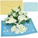 SIYINGSAERY greeting card flower daisy pop up card .3D solid card folding in half solid birthday card stone chip puts out card flower 