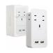  Fargo SATI COLOR разветвитель AC4 выход +USB2 порт белый CT221WH 1 шт 