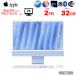 �y���Ãp�\�R���zApple iMac 24inch MD2T4J/A A3137 4.5K 2024 ��̌^ [Apple M4 10�R�A ������32GB SSD2TB ���� BT �J���� 24�C���` Blue ]:���i