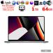 ����š�Apple MacBook Pro 16inch MK1A3J/A A2485 Late 2021 TouchID ���٤�OS [Apple M1 Max 10���� 64GB SSD1TB ̵�� BT ����� 16.2 Space Gray]������