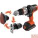 BLACK+DECKER �u���b�N�A���h�f�b�J�[ �R�[�h���X �}���`�c�[�� 3in1 multievo EVO185B1 DIY 18V 2.0Ah 4536178002509