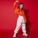  танцевальный костюм Kids Корея девушки tops брюки orange белый hip-hop . рука выставить .... Jazz Dance тренировка надеты модный casual 