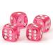 WeLoveDice [ Германия производства ] носорог koro кости 6 поверхность 5 шт 16mm прозрачный розовый / белый 