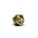 Metal D20 одиночный кости - легенда .. metal дизайн подпись шрифт имеется (rejenda Lee bronze )