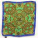  следы lie Versace pocket square шелк 100%ba блокировка рисунок зеленый синий Италия производства 
