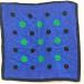  Gianni Versace pocket square шелк 100% точка рисунок синий зеленый Италия производства 