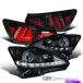 USإåɥ饤 06-08 IS250θΤIS350 LEDץإåɥ饤+ LEDơȥ󥯥 Glossy Black For 06-08 IS250 IS350 LE