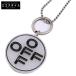 OFF-WHITE "теплый" белый KEYRING длинный мяч цепь колье белый / черный / серебряный 