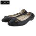  как новый TOD'S Tod's Logo металлические принадлежности плоская обувь балетки женский черный 34