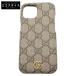 GUCCI Gucci 763787 off .tiaiPhone 15 мобильный кейс бежевый & черное дерево 