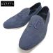  как новый a.testonia тест -niM47509POH замша Logo вышивка туфли без застежки обувь 8 1/2 темно-синий мужской 
