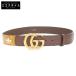 GUCCI Gucci xadidas Adidas 406831 GG Logo пряжка to зеркальный . il ремень Brown мужской 