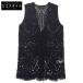  прекрасный товар Ameri Ame liMEDI SHELL MOTIF CROCHET KNIT VEST вязаный лучший tops женский черный 24SS 02410660640