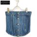  прекрасный товар /24SS HYKE высокий k17438-6901 DENIM STRAPLESS TOP Denim tube top / tops 1woshudo голубой женский 