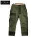  engineered garments оливковый зеленый хлопок "губа" Stop лоскутное шитье fa чай g брюки мужской 
