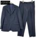 PaulSmith Paul Smith черный полоса жакет брючный костюм выставить черный L2 костюм выставить шерсть мужской б/у 