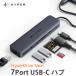 USB 3.2 Hyper Drive Next 7 Port USB-C �n�u 4K HDMI type C �J�[�h���[�_�[ �C�[�T�l�b�g HDMI �����f�[�^�]�� USB-A type C hub Mac Chromebook Windows PC