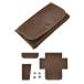  leather craft kit Mini coin case - dark brown 