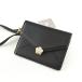 MARY QUANT Mary Quant изоляция Дэйзи письмо одиночный чехол для пропуска USED прекрасный товар черный футляр для карточек мелкие вещи Мали kwaX7523