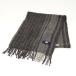 J.PRESS J Press muffler USED прекрасный товар кашемир шерсть полоса черный × серый защищающий от холода бренд высококлассный X8629
