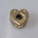 PANDORApave Heart зажим очарование USED очень красивый товар хлеб гонг 14K Gold pre -ting925 серебряный аксессуары женский X0806