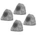 4R4G New Wired Outdoor Garden Waterproof Granite Rock Patio Speakers (set of 4)
