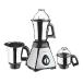 Preethi Steele 3-Jar Mixer Grinder, 550-Watt, Silver