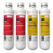 AQUATICLIFE Twist-In RO/RODI Replacement Cartridges - Includes 2 Carbon Block Filters and 2 Sediment Cartridges, 3 and 4-Stage Reverse Osmosis Deioniz