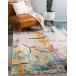 Unique Loom Chromatic Collection Rustic Modern Abstract Colorful Multi Area Rug (4' 0 x 6' 0)