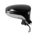 Fit System Passenger Side Mirror for Lexus LS460/LS460L, LS600h L, Black w/PTM Cover, Chrome Base, w/Turn Signal, Memory, Puddle lamp, Power Fold, w/o