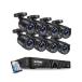 ZOSI H.265+1080p Home Security Camera System Outdoor, 5MP Lite 8 Channel CCTV DVR Recorder with Hard Drive 1TB and 8 x 1080p Surveillance Bullet Camer