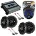 Kicker 43DSC6504 Compatible with Isuzu Oasis 1996-1999 Bundle with HA-A400.4 800W Sub Amplifier HA-AK8 Amplifier Install Kit and HA-727800 Harness (2)