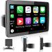 Single Din Bluetooth Car Stereo: 9 Inch IPS Touchscreen Audio with Carplay | Android Auto | MirrorLink | Backup Camera | FM/AM Car Radio | USB/SD/AUX-