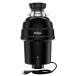 Kraus KWD100-100MBL WasteGuard 1 HP Continuous Feed Garbage Disposal with Ultra-Quiet Motor for Kitchen Sinks with Power Cord and Flange Included, 16
