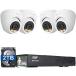 ONWOTE 4K NVR PoE Security Camera System, AI Human Vehicle Detection Smart Color Night Vision, 8CH 4K 8MP NVR 2TB HDD, 4pcs 6MP Outdoor 122 PoE IP C
