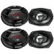 2 Pairs (Qty 4) of JVC CSDR6941 550-Watt Peak 6x9 Inch 4-Way Factory Upgrade Coaxial Car Audio Speakers