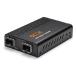 6COM Mini 10G Ethernet Network Media Converter, Unmanaged 1x 10GBase-X to 1x 10GBase-X 2SFP+ Slots 10Gigabit Fiber Media Converter, AC 100V~240V or DC