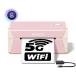 MUNBYN Pink Wireless Label Printer 300DPI, RW401AP Wi-Fi Thermal Printer, AirPrint Connectivity No Driver Compatible with iPhone, iPad, Mac, Work with