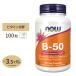 nauf-zB-50 supplement 100 bead NOW Foods vitamin B group 8 kind folic acid niacin biotin punt ton acid PABA Colin inosi tall beji Capsule 