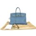 HERMES Birkin 35togo голубой Gene печать *H