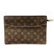  Louis * Vuitton LOUIS VUITTON небольшая сумочка * Homme клатч монограмма toaru земля M51795 унисекс б/у 